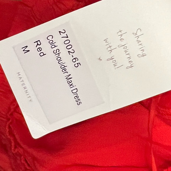 NWT Ripe Maternity Cold Shoulder Maxi Dress off side slit m - Picture 2 of 2